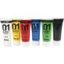 Koulumaali - Akryyli - vakiovrit - kiiltv - 6 x 20 ml