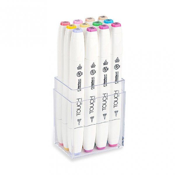 Touch Twin Brush Marker 12 kpl - pastelliväri