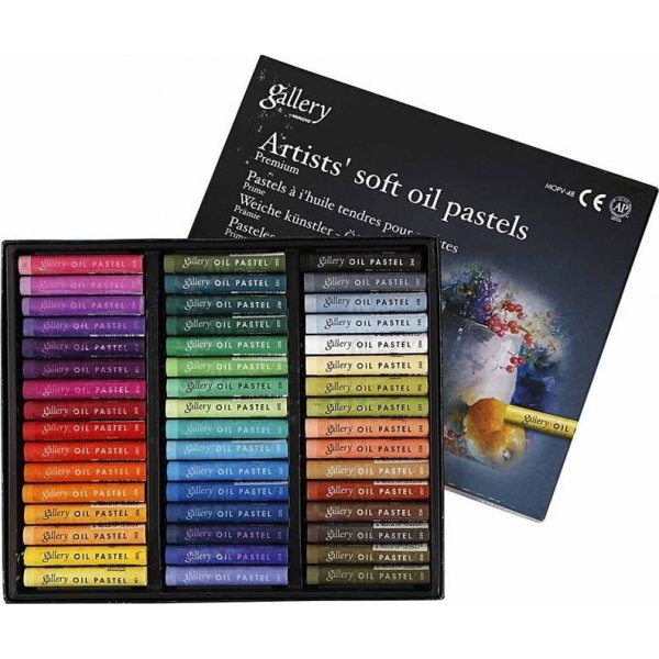 Gallerialjypastellikynt premium - sekavrit - 48 kpl