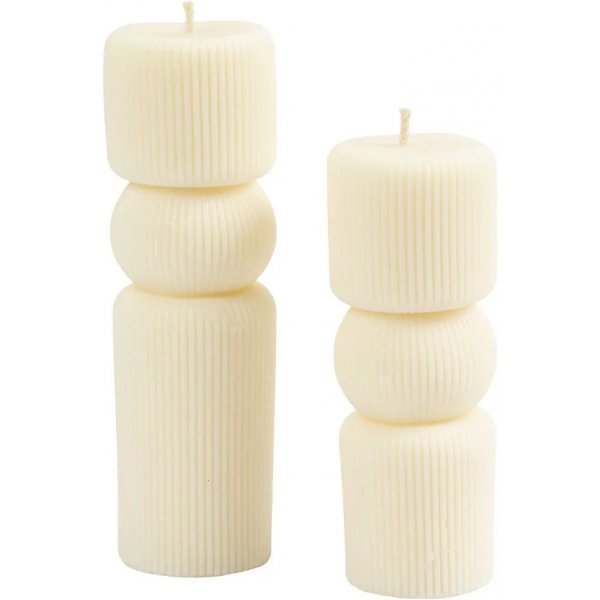 Silikonimuotti - Uurrettu sylinteri jousella Silikonimuotti - Uurrettu sylinteri jousella