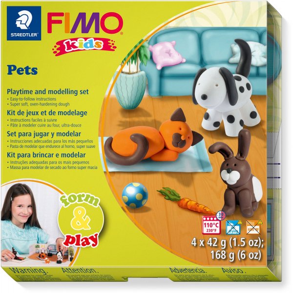 Modelerset Fimo Kids Form&Play - Lemmikit