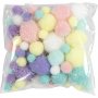 Pomponit - pastellivrit - glitter - 62 g