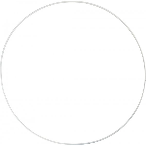 Metallirengas - valkoinen - Ø30 cm - 5 kpl Metallirengas - valkoinen - Ø30 cm - 5 kpl