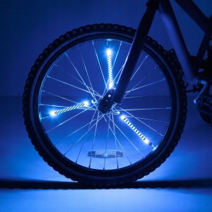 LED-pinnavalot polkupy�r��n, siniset, 3 kpl - paristok�ytt�iset