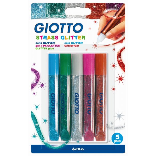 Giotto Glitter Glue - 5 kpl Strassia