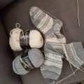Asiakaskuva Viking lanka Nordlys 100g - Valkoinen/harmaa (915)