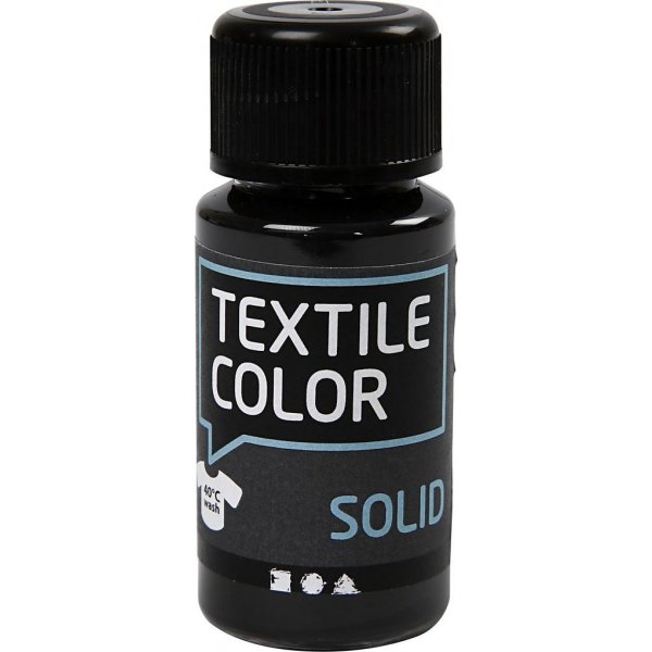 Tekstiili Kiinte tekstiilimaali - musta - pllyste - 50 ml