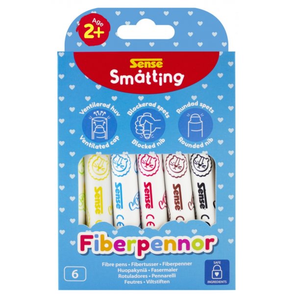 Småtting Fiber lyijykynät 6-P
