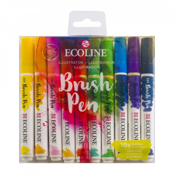 Ecoline Brush Pen 10 kpl - Illustrator