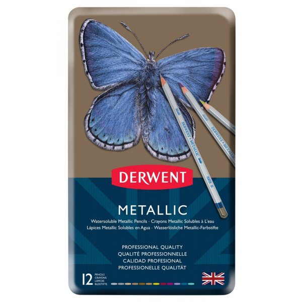 Derwent pastellikynt (metalliset) - 12 kyn