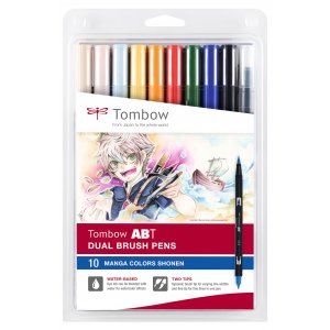 Tombow ABT Dual Brush -kyn� Manga Shonen 10-pakkaus