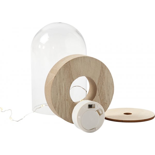 LED-valonauha - hopea - 27 cm