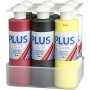 Plus Color Hobby maali - perusvrit - 6 x 250 ml