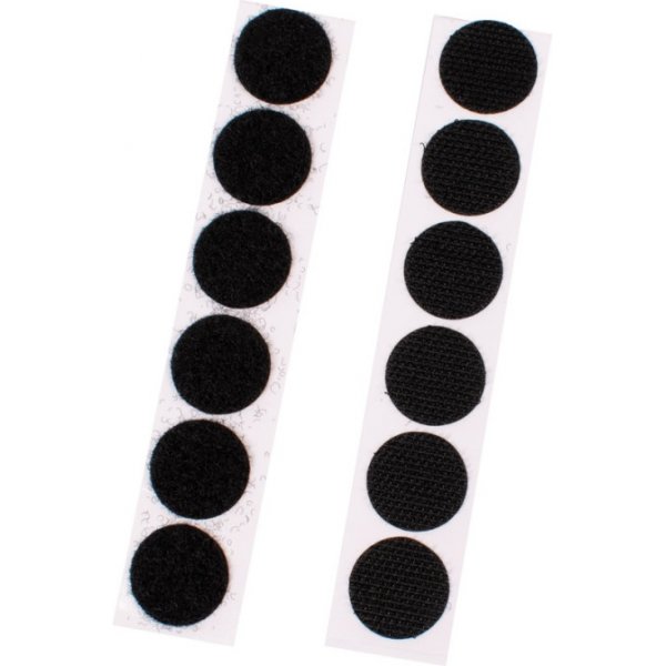 Velcro pyre musta 20 mm 12 sarjaa itseliimautuva