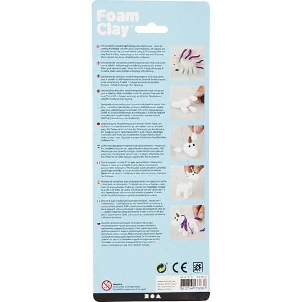 Foam Clay - pinkki - violetti - valkoinen - glitter, metallinen - 3 x 14 g