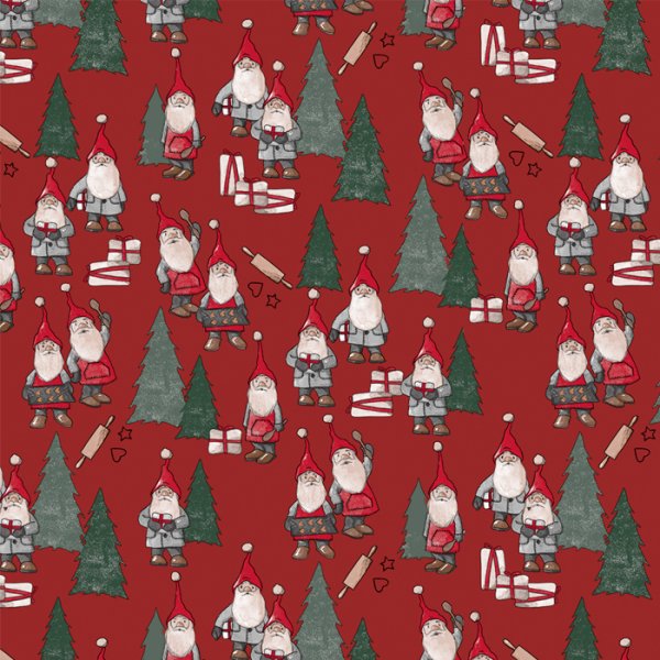 Vaha kangas PVC Santas - Mv punainen