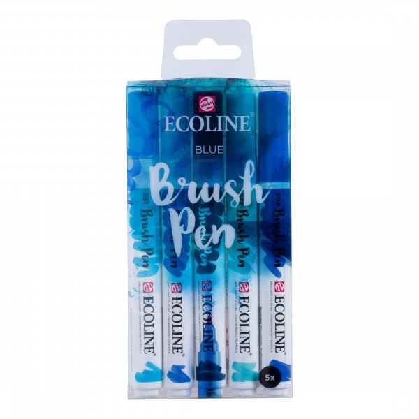 Ecoline Brush Pen 5 kpl - sininen