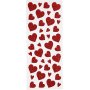 Glitter-tarrat - punainen - sydmet - 2 arkkia