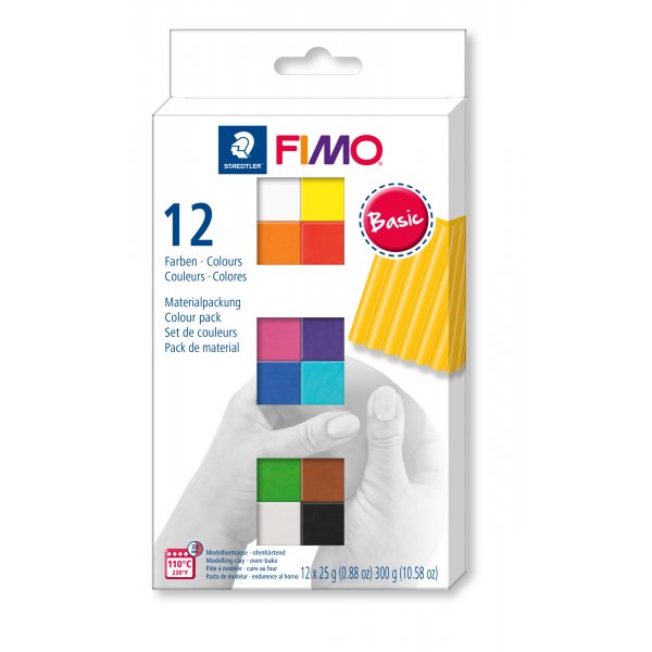 Malli Fimo Soft Set 12x1/2 - Basic