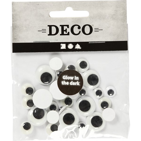 Rullasilmät - itseliimautuva - 30 kpl Rullasilmät - itseliimautuva - 30 kpl