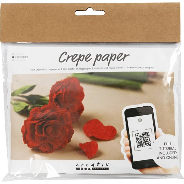 Mini DIY Kit Crepe Paper - ruusut