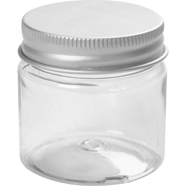 Muovipurkki kannella - 50 ml - 10 kpl