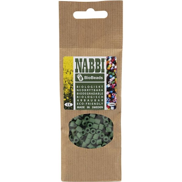 NABBI BioBeads - tummanvihre - keskikokoinen - 1000 kpl