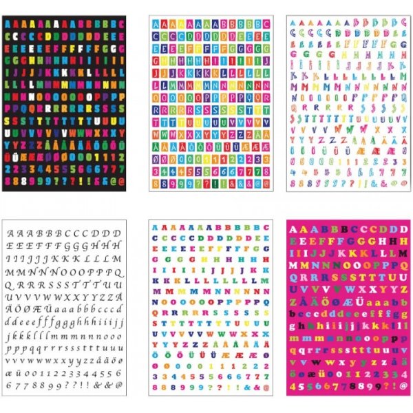 Tarrat kirjaimet 6 arkkia