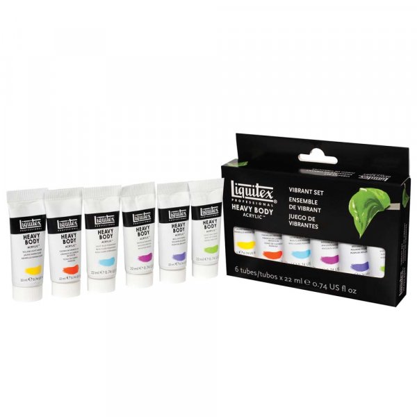 Akryylimaalisarja Heavy Body Liquitex Vibrant vrit - 6x22 ml
