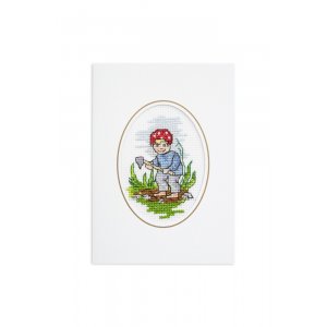 Kirjontasarja Card - Apulainen puutarhassa 3 kpl Kirjontasarja Card - Apulainen puutarhassa 3 kpl