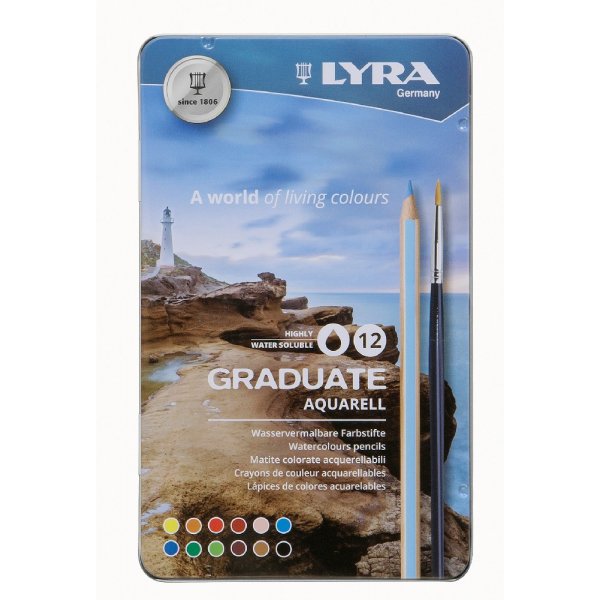 Akvarellikynt Lyra Graduate - 12 kpl