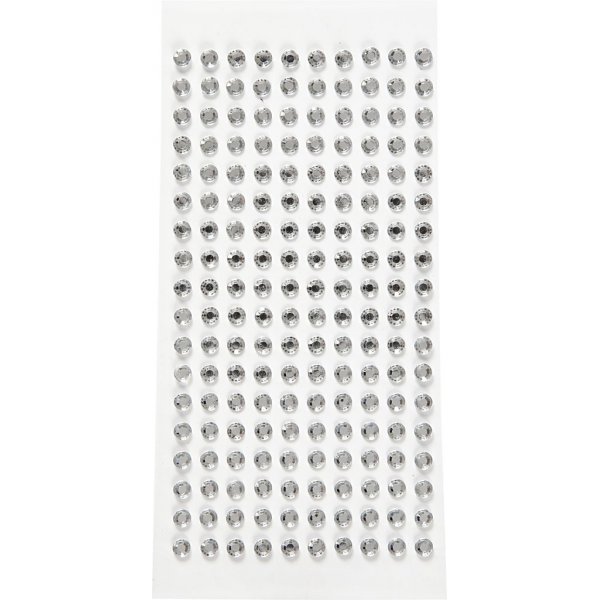 Strassikivet - hopea - 5 mm - 144 kpl
