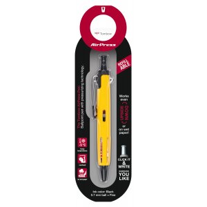 Tombow AirPress -kuulak�rkikyn� keltainen blisterpakkaus