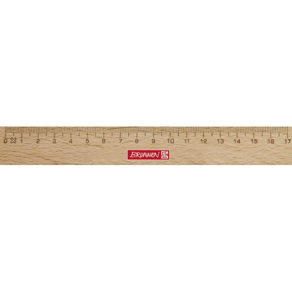 Puinen viivain 17 cm
