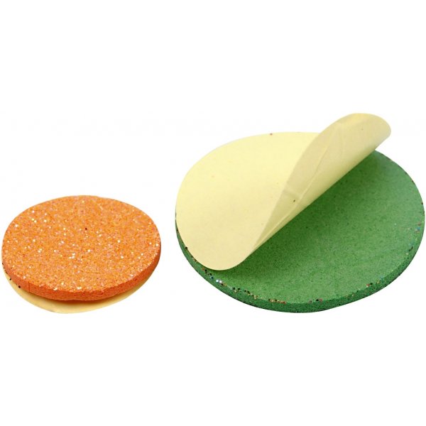 Koristeelliset kumirenkaat - sekoitettuja glittervrej - 150 kpl