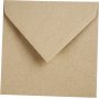 Kierrtetty kirjekuori - luonnollinen - 16 x 16 cm - 50 kpl