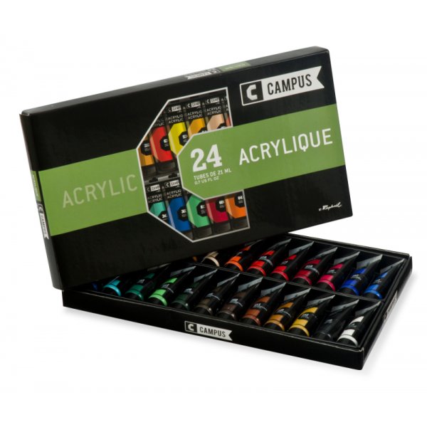 Akryylimaalisarja Campus - 24 x 21 ml putket