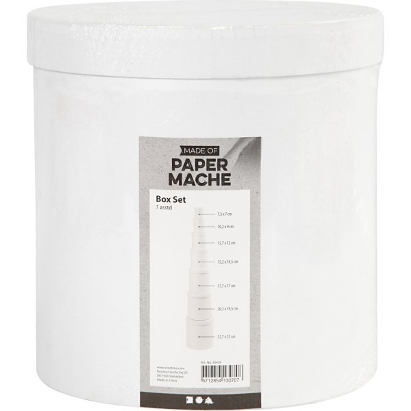 Tuhka - valkoinen - pyöreä - 7 kpl Tuhka - valkoinen - pyöreä - 7 kpl