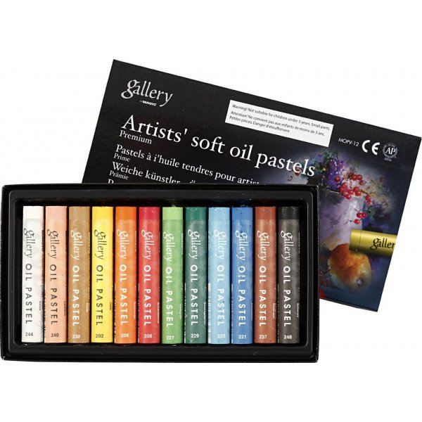 Gallerialjypastellikynt premium - sekavrit - 12 kpl