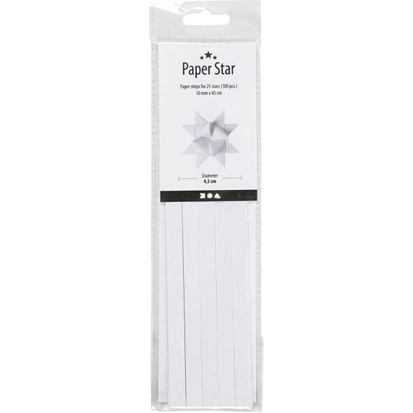 Thtinauhat - valkoinen - 4,5 cm - 100 nauhaa