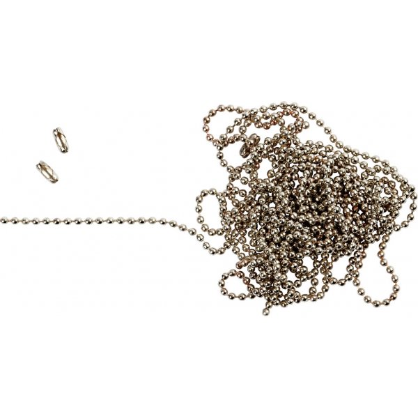 Palloketju - hopeoitu - 3 m