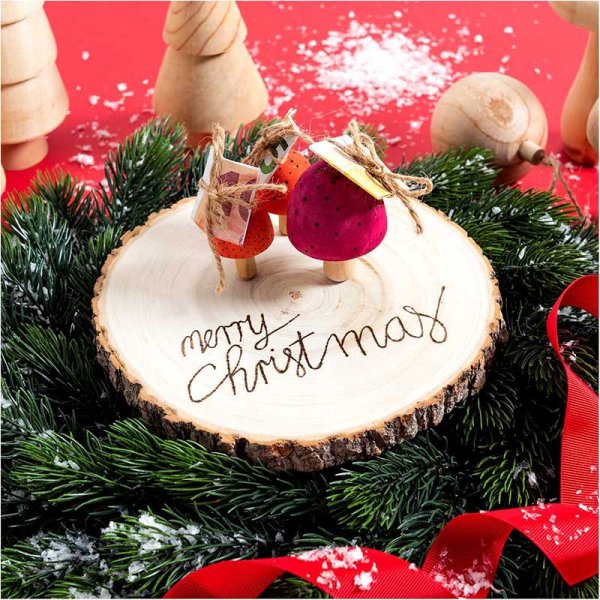 Puinen lasinalta RICO Design WOODEN DISC BIG