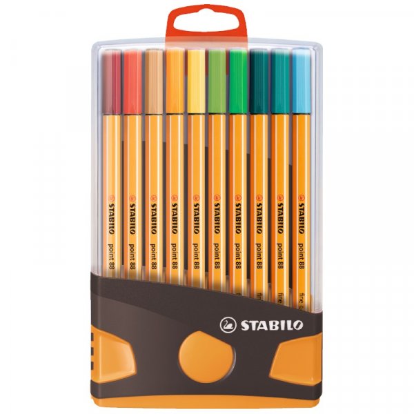 Fineliner Point 88 20 pakkauksen Color Parade - oranssi