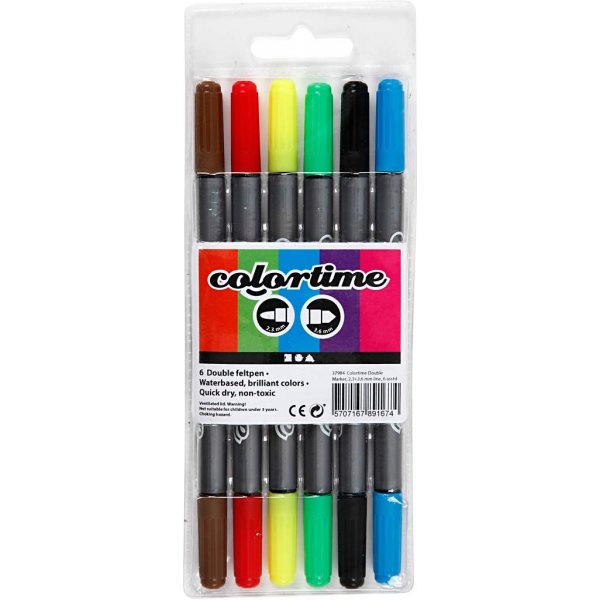 Colortime Double marker - vakiovrit - 6 kpl