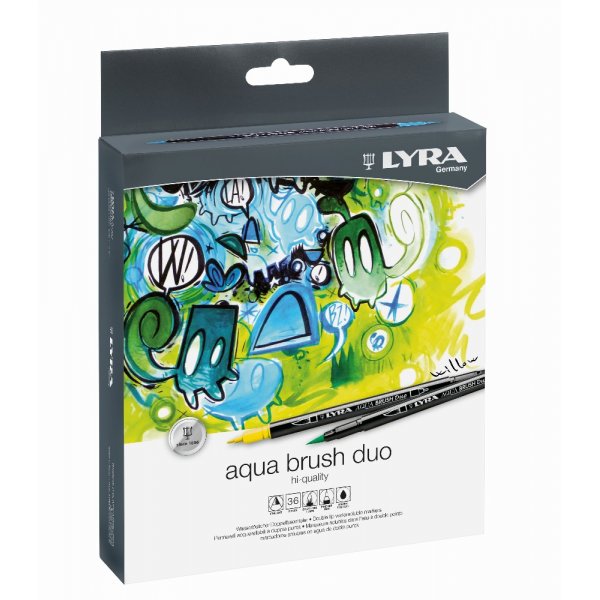 Akvarellikynt Aqua Brush Duo - 36 kpl