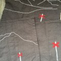 Asiakaskuva Pellavakangas Lovisa 150 cm - Tummanharmaa