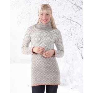 Neulekuvio - Kuvioneulottu tunika poolokauluksella Neulekuvio - Kuvioneulottu tunika poolokauluksella