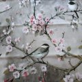 Asiakaskuva Vahakangas Flowers & Bird - harmaa