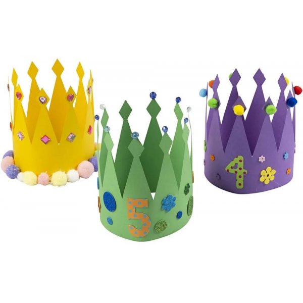 Syntymäpäiväkruunut - sekavärejä - 25 kpl. Syntymäpäiväkruunut - sekavärejä - 25 kpl.