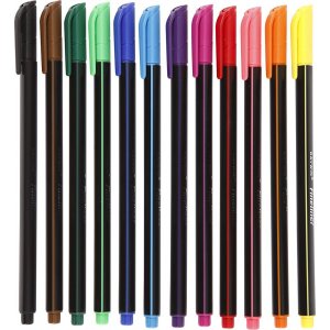 Colortime Fineliner Marker - sekavärit - 12 kpl Colortime Fineliner Marker - sekavärit - 12 kpl